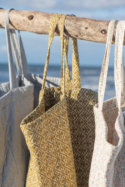 Tasche IB Laursen weiß und blau gestreift